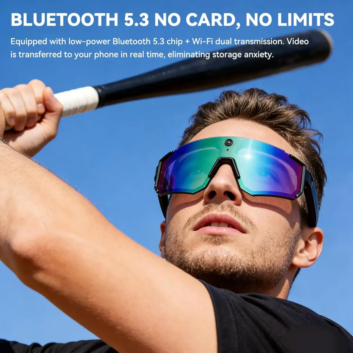 New AI smart shooting&recording glasses with 800W camera, HD anti-shake bicycle riding shooting artifact, windproof goggles 2026 - Image 6