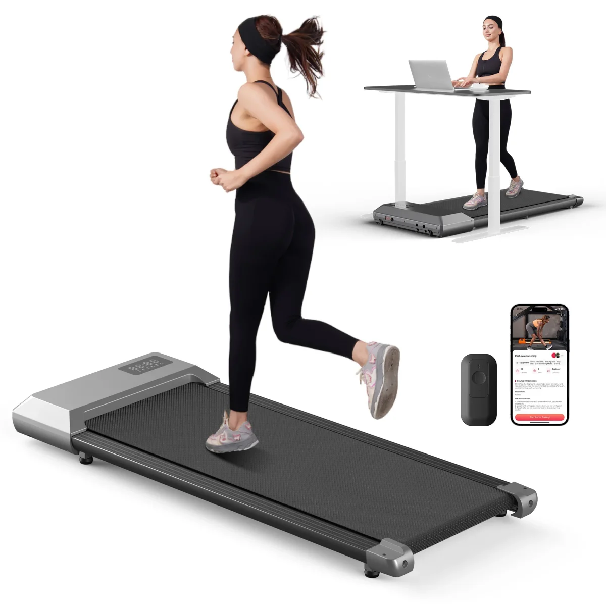 300lbs Treadmill for Home 2.5HP Treadmills Walking Pad LCD Digital Data Display 2in1 Walking Running Fitness Exercise Machine - Image 10