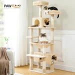 Multi-Level Large Cat Tree with Sisal-Covered Scratching Posts Cozy Condos Spacious Hammock Tall Cat Tower for Indoor Cat Toys