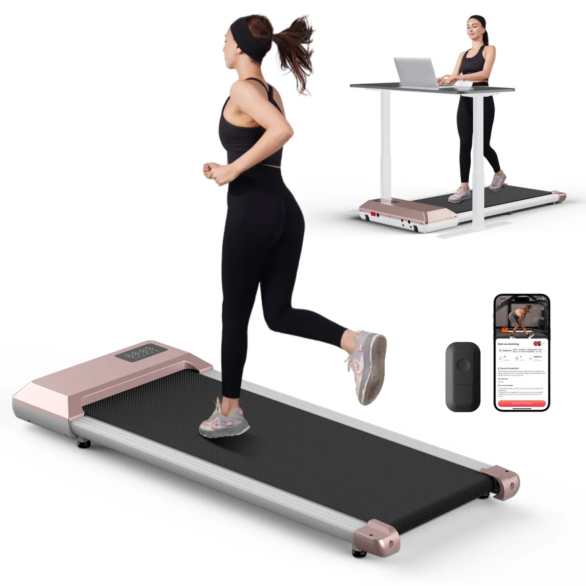300lbs Treadmill for Home 2.5HP Treadmills Walking Pad LCD Digital Data Display 2in1 Walking Running Fitness Exercise Machine - Image 7