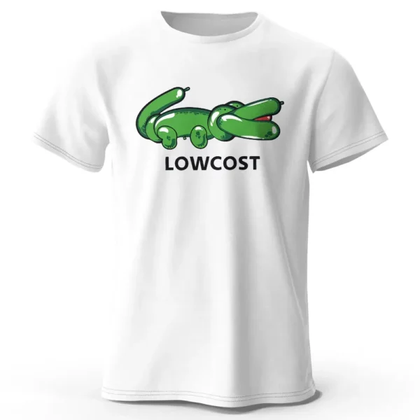 Color: Blue, Size: M - Men's The Lowcost Printed T-Shirt 100% Cotton Oversized Funny Graphic Tees for Men Women Summer Tops