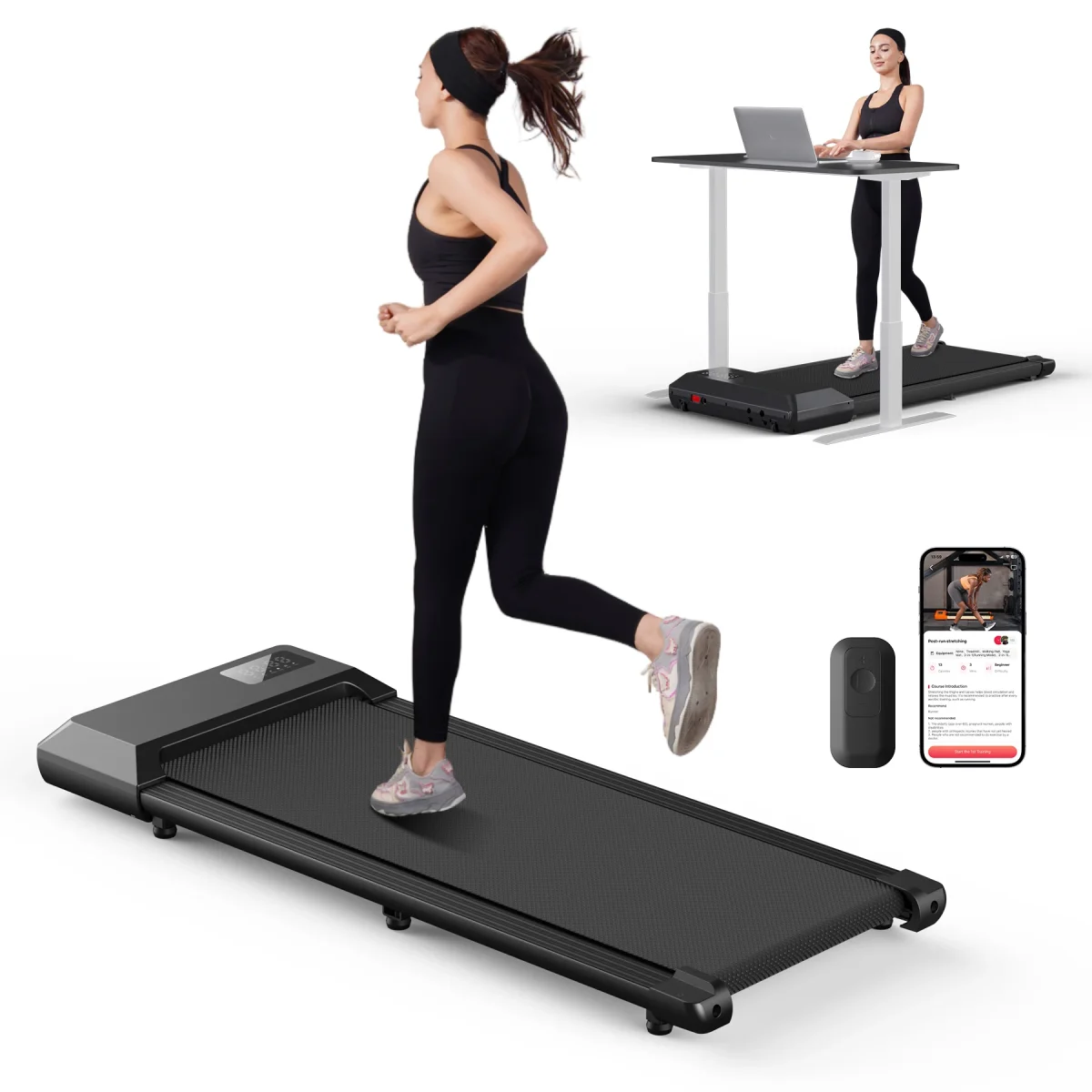 300lbs Treadmill for Home 2.5HP Treadmills Walking Pad LCD Digital Data Display 2in1 Walking Running Fitness Exercise Machine - Image 8
