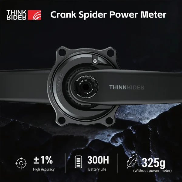 THINKRIDER PP5 Carbon Fiber Spider Power Meter Crankset DUB 29MM 162.5-172.5mm ANT+ BLE for  Road Bike
