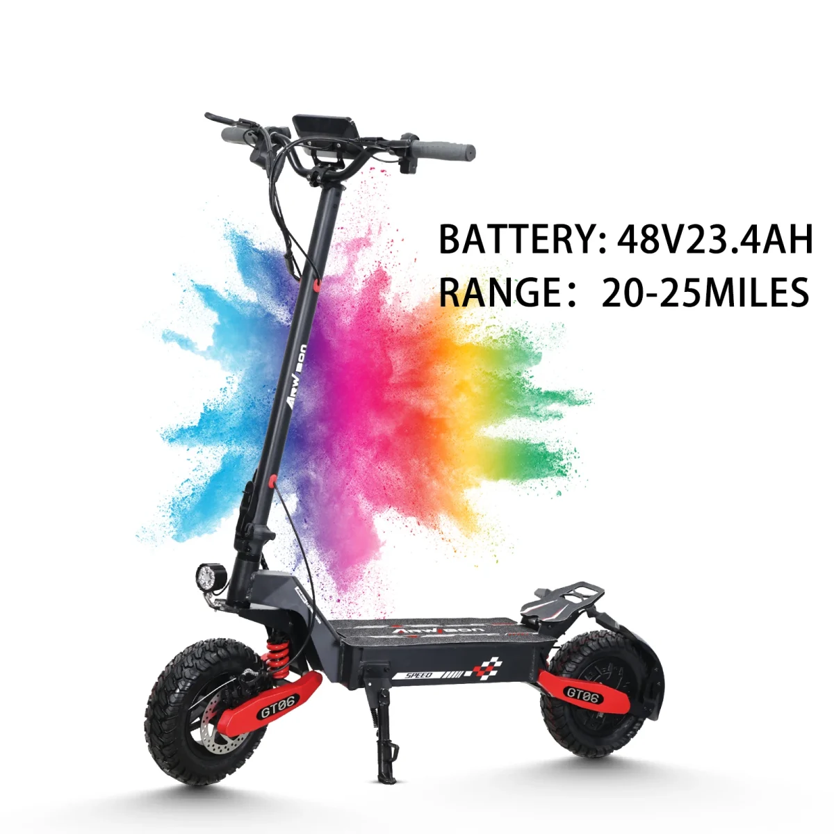 Arwibon GT06 1200W Foldable E-Scooter for Adults -Max Speed 25MPH, 48V 13AH/23.4AH, 11"Off-Road Tires | US Stock, Factory Direct - Image 7