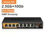 KeepLiNK KP-9000-9XHML-X 9-Port Web-Managed Network Switch | 8 x 2.5Gb RJ45+ 1 x 10Gb SFP+ for Uplink IGMP Snooping