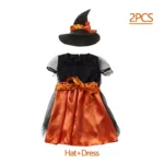 Color: Brown, Kid Size: 13 - New Year Kids Santa Claus Costume Green Elf Cosplay Christmas Carnival Party Fancy Dress for Girls Boys Red Xmas Clothes Set