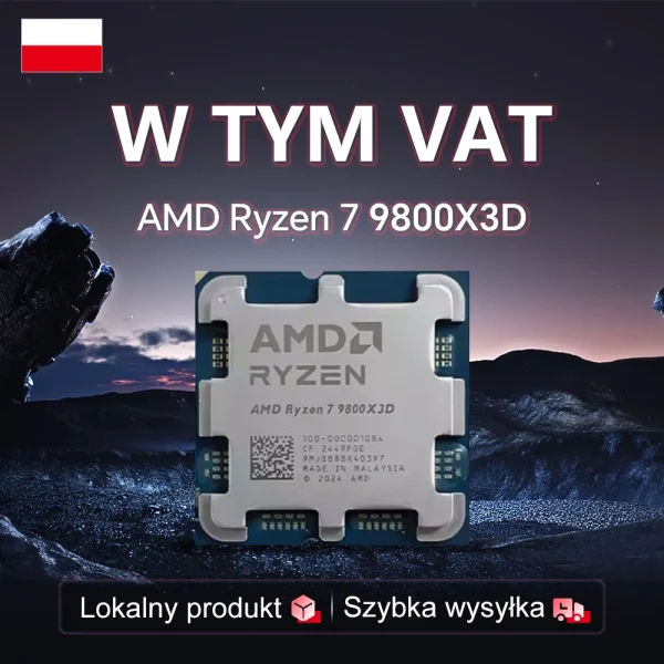 AMD Ryzen 7 9800X3D 8-Core 16-Thread 4.7GHz DDR5 Socket AM5 4NM L3=96M 120W R7 9800x3d Gaming CPU Processor But No Cooler