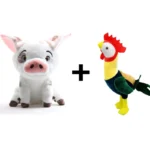 Color: black - Gilrs New Movie Moana 1&2 Wig and Necklace Flower Clip Dress Up Set Vaiana Costume Accessories Moana Pet Pig and Cock Xmas Gift