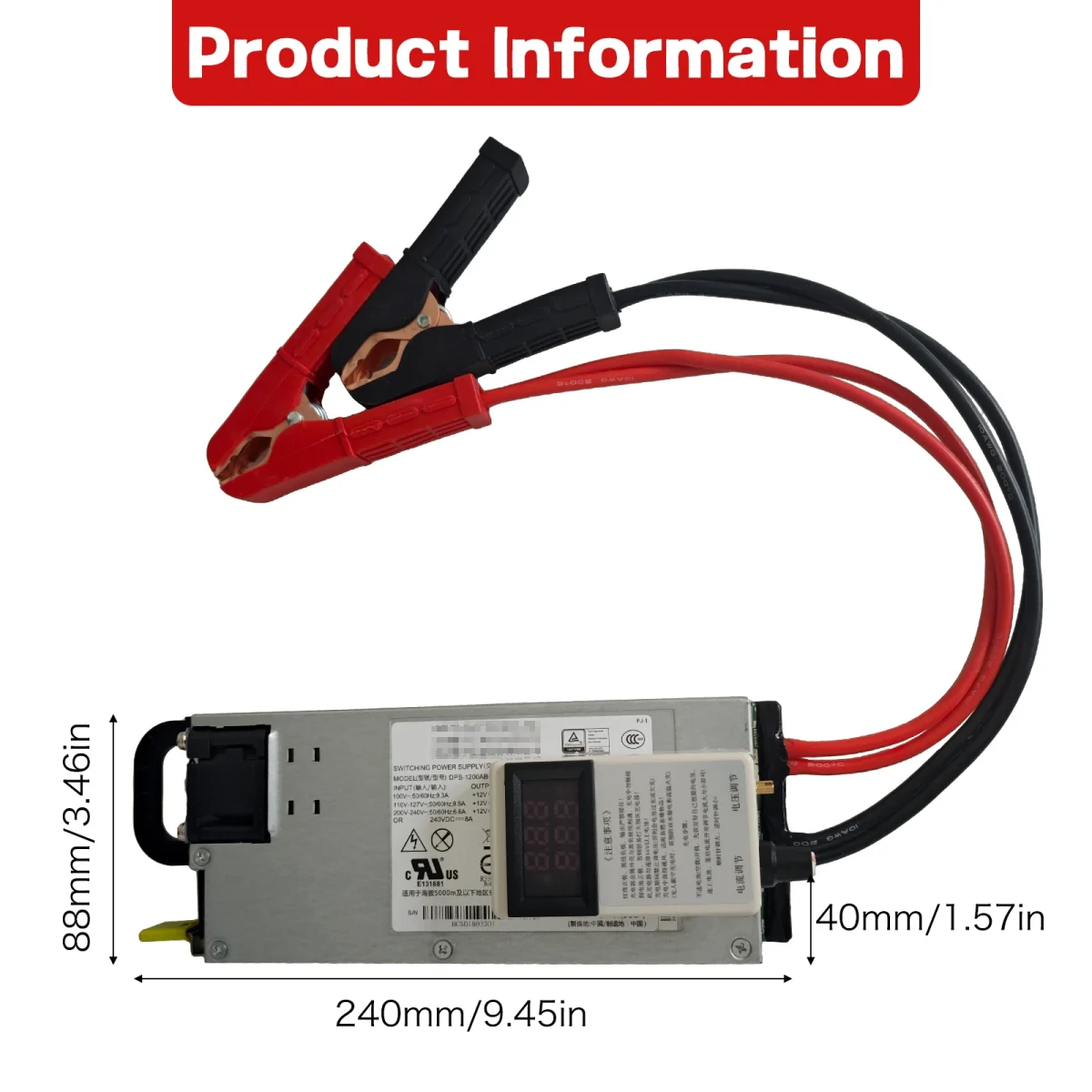 3-15V 100A Adjustable Battery Charger Supports 12.6V Lithium 14.6V LiFePO4 12V Lead Acid Fast Charging with LCD Display - Image 6