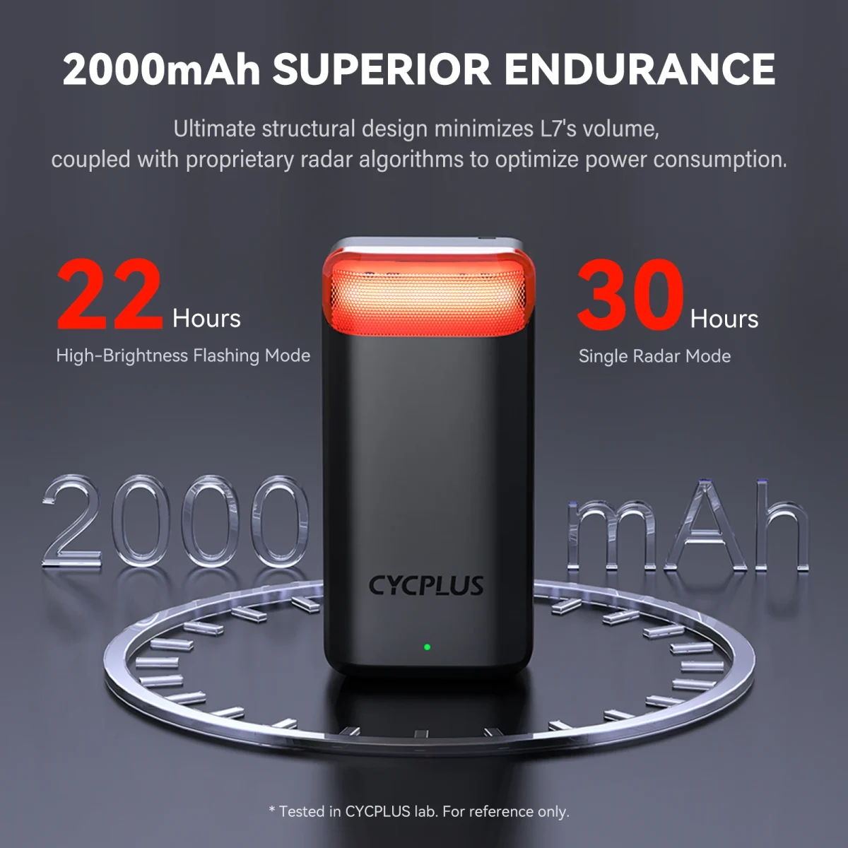 CYCPLUS L7 Radar Light Bicycle Brake Sensing Lamp Rechargeable IPX6 Waterproof Cycling Saddle Seatpost Riding Tail Light - Image 2