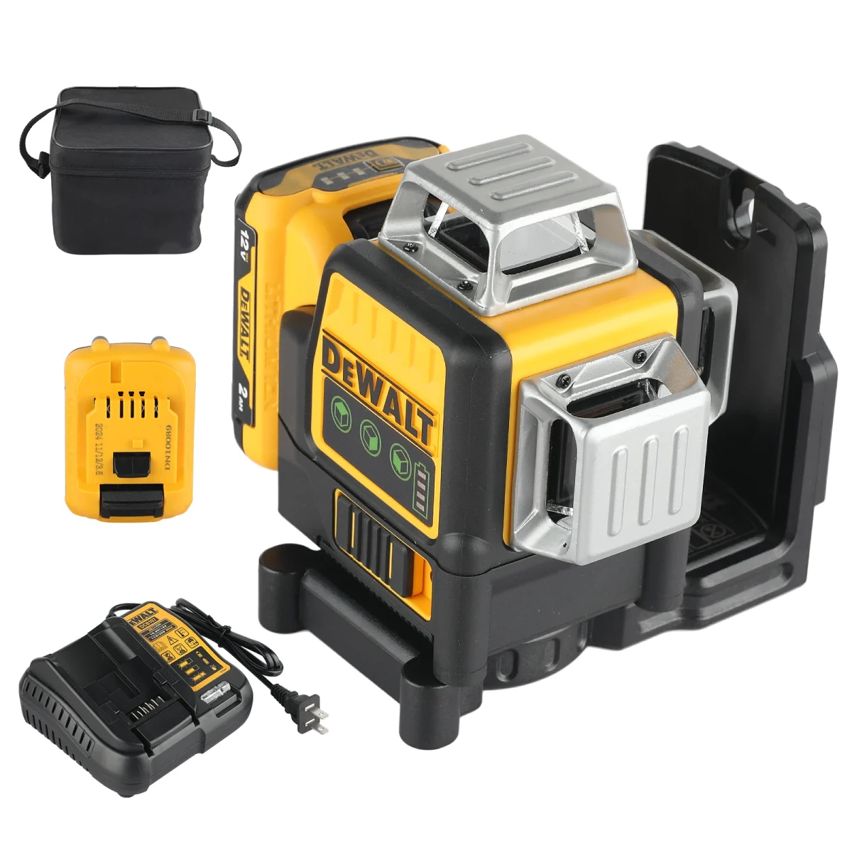 Dewalt DW089LG 12-Line Green Beam Laser Level - 360° 3-Side Coverage, 12V Li-Ion, Jobsite Ready for Any Task - Image 7