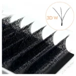 Color: BLACK & RED, Curl: C, Thickness: 0.07mm, Length: 11mm - NATUHANA 3D 4D WW  Shaped Eyelash extensions 0.07mm C D L LU Curl Premade Fans Faux Mink Volume Lashes Korean Make Up Tool