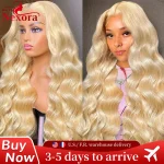 30 inch 613 Blonde 13x4 HD Lace Front Human Hair Wig Pre Plucked Brazilian Body Wave Lace Front Wig 13x6 220% Density For Women