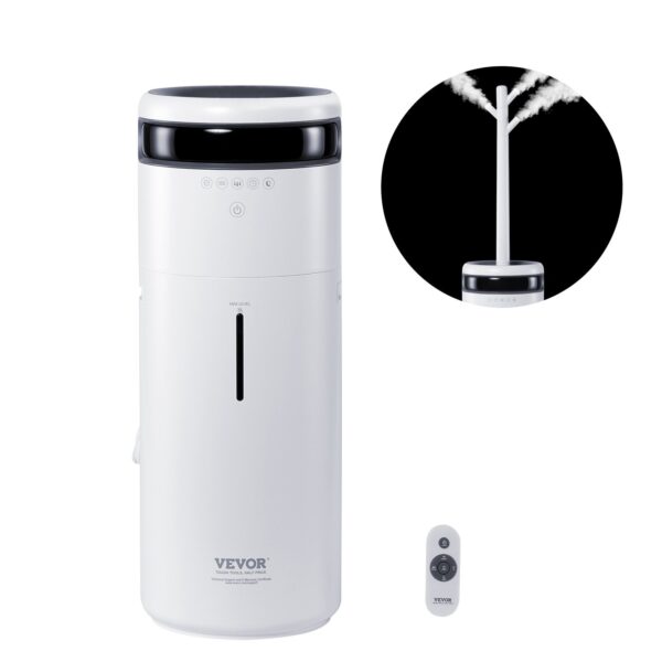 Humidifier for Home Large Room, Commercial Humidifier for Whole House 1291.7 sq ft, 16L Water Tank & Night Light & 12h Timer & Auto Shut-Off , Greenhouse, Commercial Branch Tube w/ 360?&deg; Nozzle