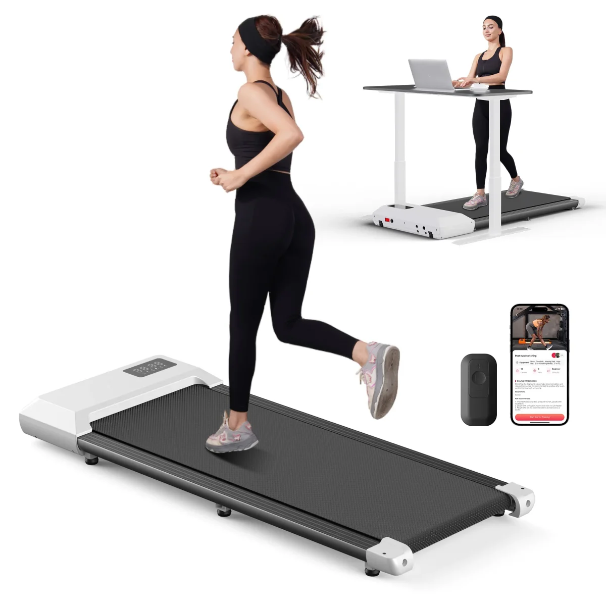 300lbs Treadmill for Home 2.5HP Treadmills Walking Pad LCD Digital Data Display 2in1 Walking Running Fitness Exercise Machine - Image 9