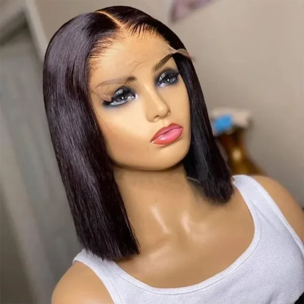 250%Density 13x4 Lace Frontal Wigs Silky Straight Human Hair 4x4 5x5 HD Lace Front Bob Wigs Pre Cut Glueless Straight Bob Wigs