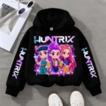 Color: Orange, Kid Size: 2T - Witch Hunter Group Zoey Cosplay Costume Girls Womens Halloween Party Costumes Demon Hunter Idol Girl Group Colours Casual Hoodie