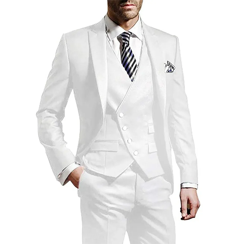 Sef3ba701222d4a8485c1da1e10fd23311-6.webp Color: Khaki, Size: XXXL, Ships From: CHINA - White Men Wedding Suits Groom Wear Peak Lapel Wedding Groom Tuxedos Business Party Suit 3 Pieces (Jacket+Vest+Pant?‰Costume Homme - Image 1