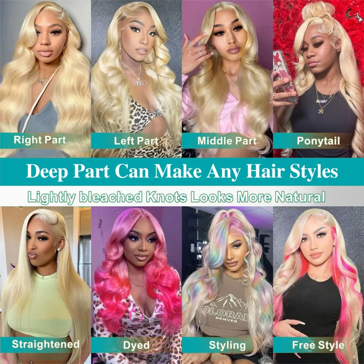 613 13x6 Lace Front Wig Human Hair Body Wave Blonde Lace Frontal Wigs for Women 220 Density Natural Hairline With Baby Hair - Image 3
