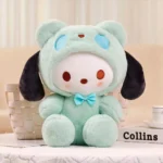 Color: CRIMSON, Height: 11cm-30cm - kawaii Sanrio Plushies Toy Hello Kitty Cinnamonroll Pochacco Kuromi Plush Doll Cos Bear Cute Toys Children Birthday Gifts