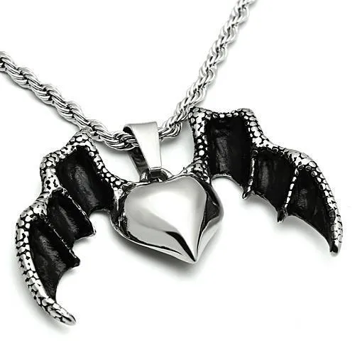 TK549 - High polished (no plating) Stainless Steel Chain Pendant with No Stone - Image 3