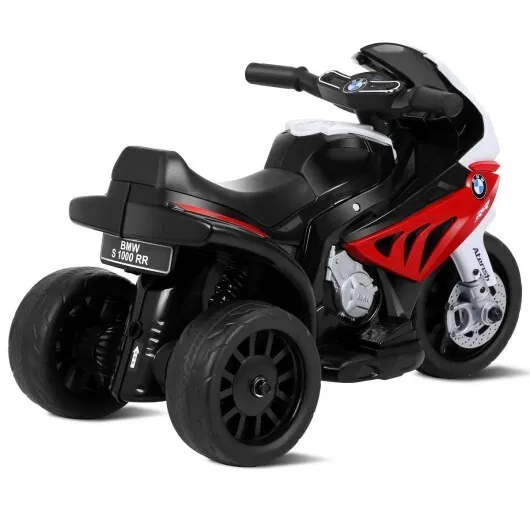 6V Kids 3 Wheels Riding BMW Licensed Electric Motorcycle-Red - Color: Red - Image 3
