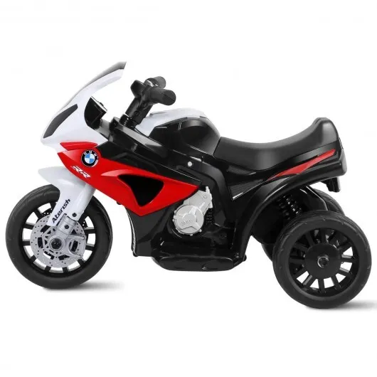 6V Kids 3 Wheels Riding BMW Licensed Electric Motorcycle-Red - Color: Red - Image 4