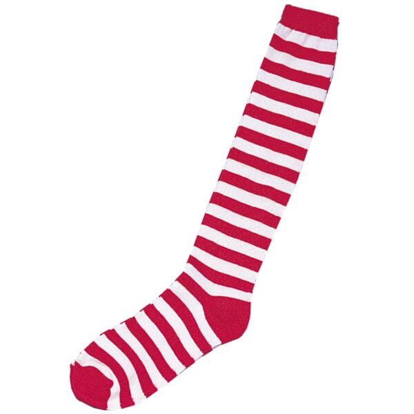 Socks Rag Doll Elf Adult Red White Striped