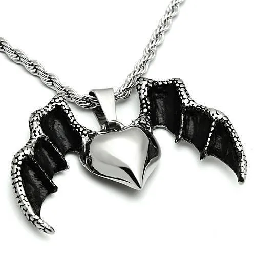 TK549 - High polished (no plating) Stainless Steel Chain Pendant with No Stone - Image 5