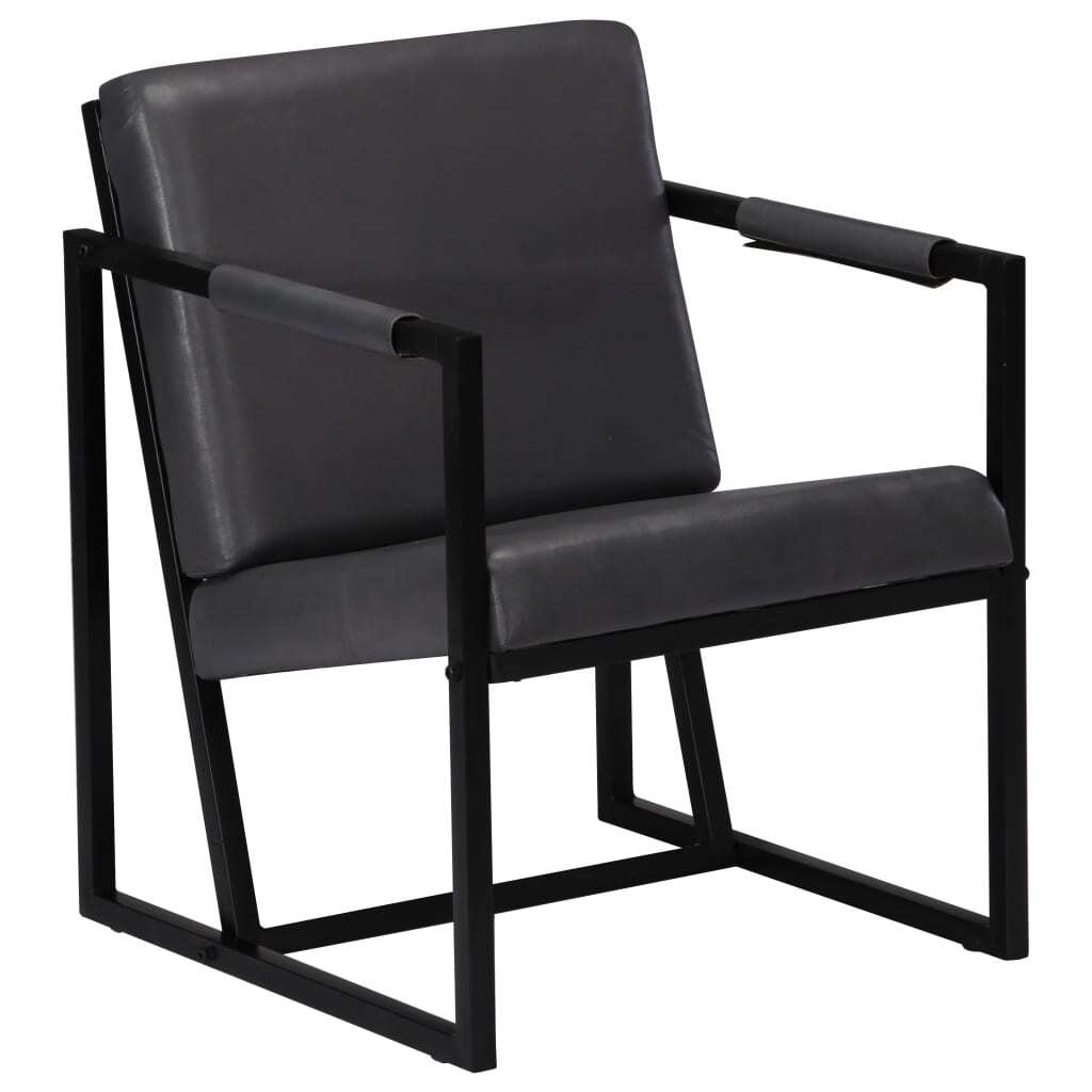 247802.jpg Armchair Gray Real Leather - Image 1