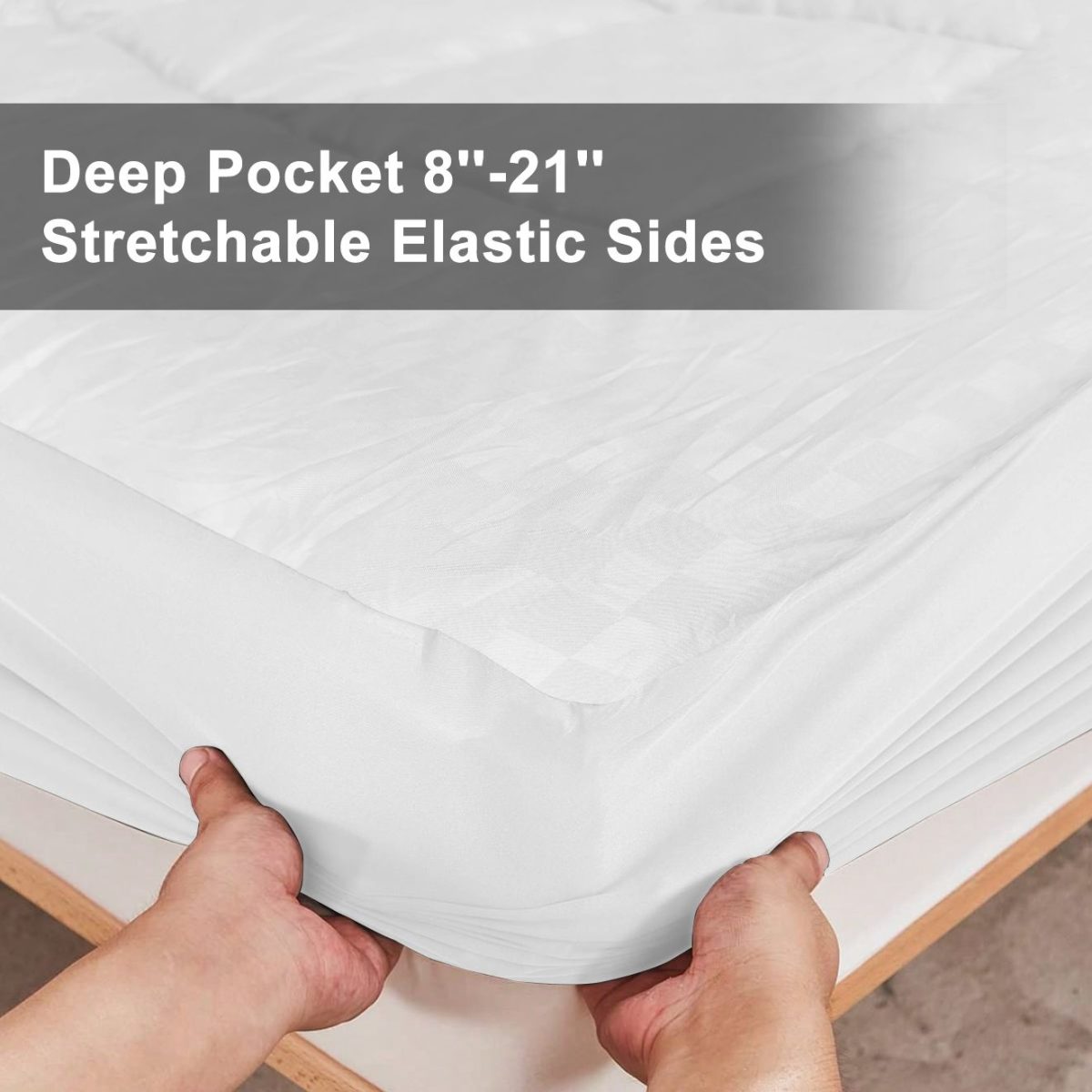 Solid-color embossed mattress bedspread,  Full size - Image 3