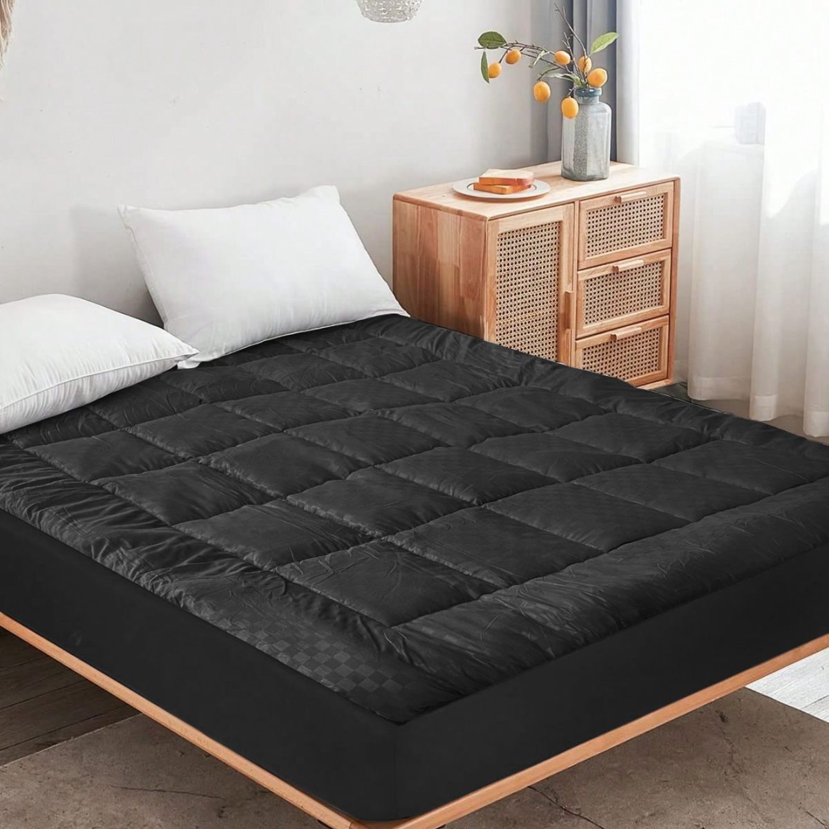 Solid-color embossed mattress bedspread,  Full size - Image 15