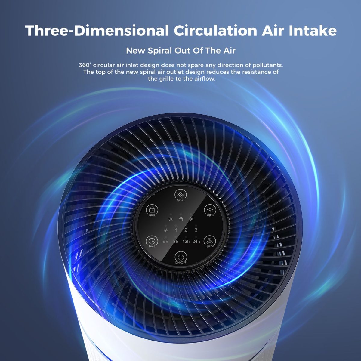 Air Purifiers for Home Large Room Coverage Up to 1095 Sq.Ft Air Cleaner Impressive Filtration Remove Dust, Pet Dander for Office, Bedroom, White - Image 4