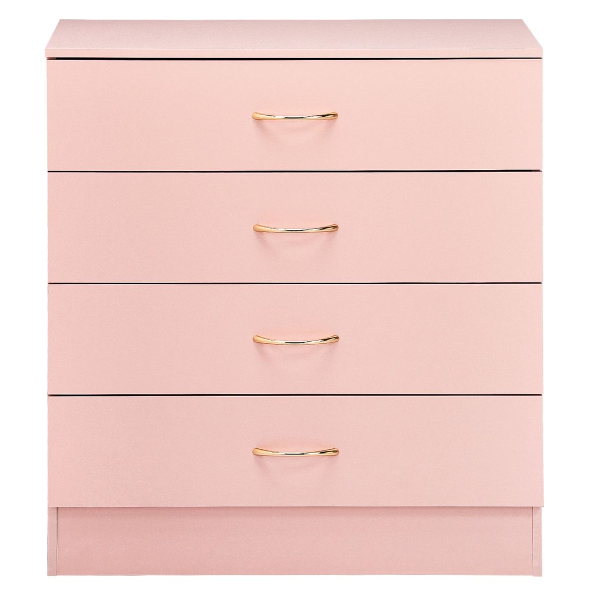 25.98"*12.99"*30.42" 4-Drawer Cabinet Faux Rose Gold Handles Pink - Image 2
