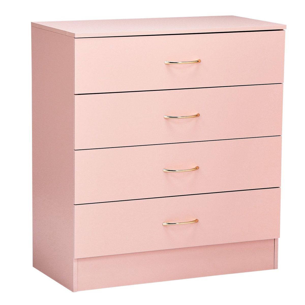 25.98"*12.99"*30.42" 4-Drawer Cabinet Faux Rose Gold Handles Pink - Image 3