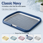Dog Potty Tray with Removable Grating, Leak-Proof Indoor Dog Toilet for Puppy Training, Washable Pee Pad Holder for Apartments & Dogs