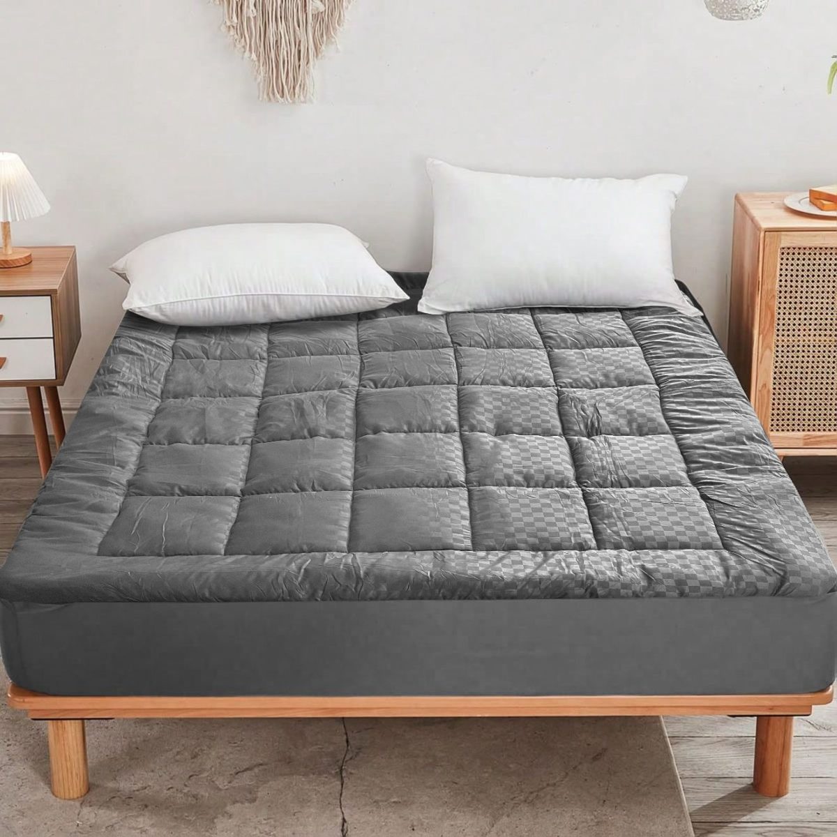 Solid-color embossed mattress bedspread,  Full size - Image 9
