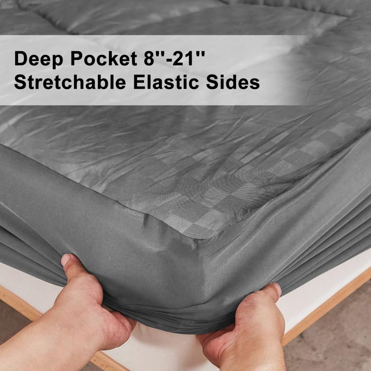 Solid-color embossed mattress bedspread,  Full size - Image 10