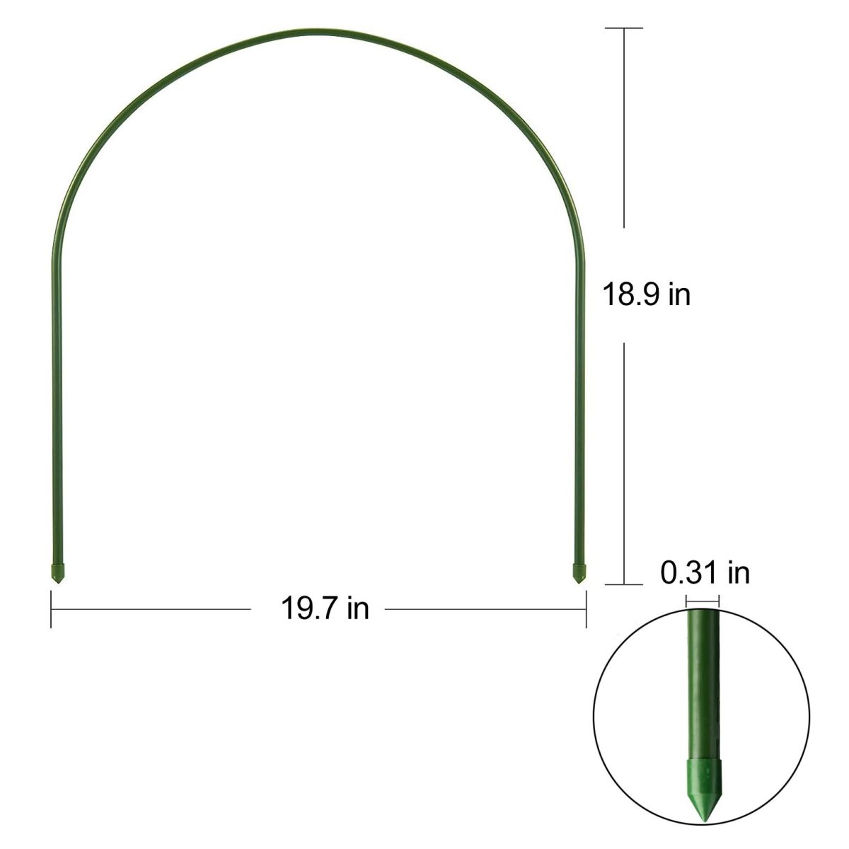 12PC 4ft*0.31inch Small greenhouse plastic elbows, garden arch support accessories, greenhouse arch pole connecting pipes, support fixtures - Image 6