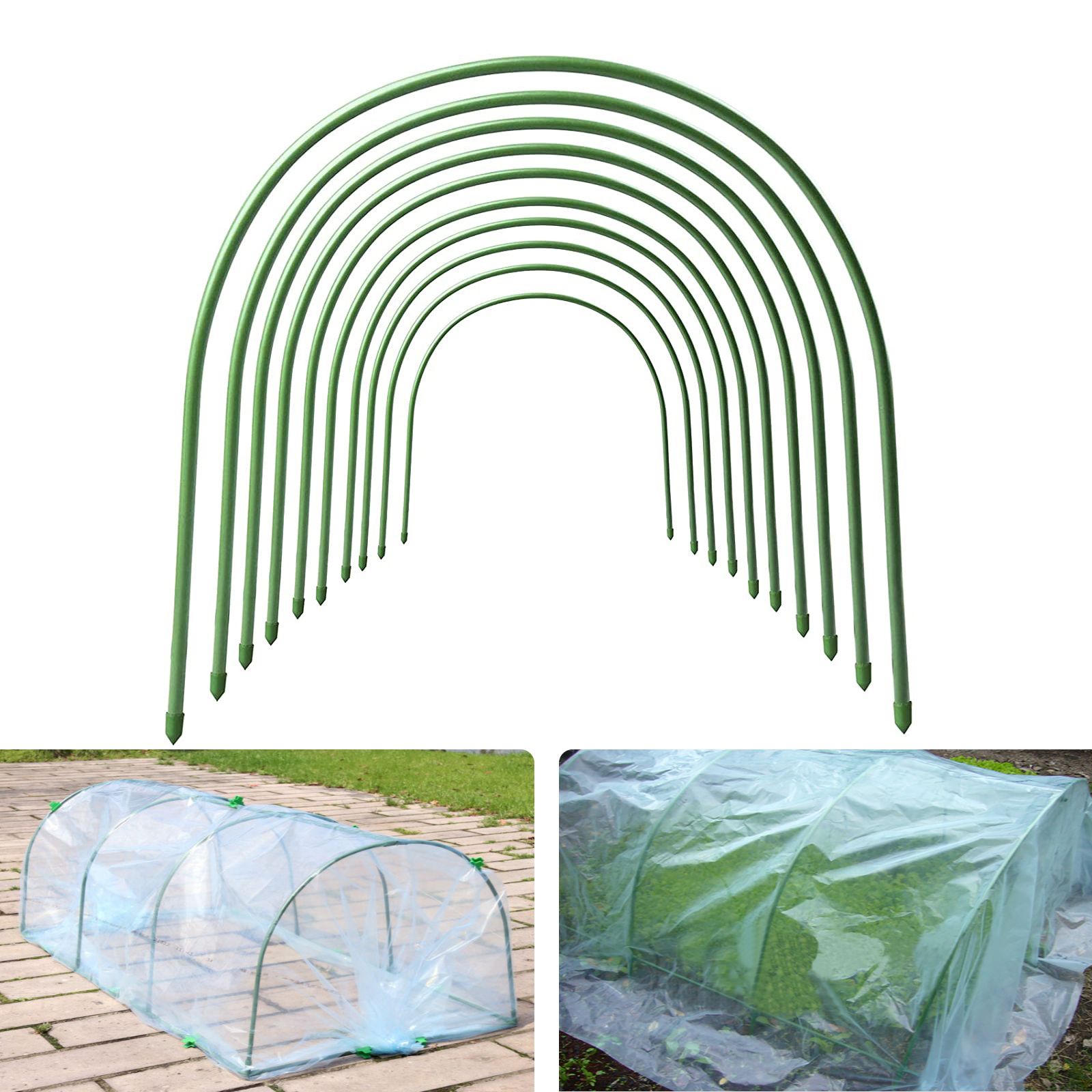 d01027rqiup.jpg 12PC 4ft*0.31inch Small greenhouse plastic elbows, garden arch support accessories, greenhouse arch pole connecting pipes, support fixtures - Image 1