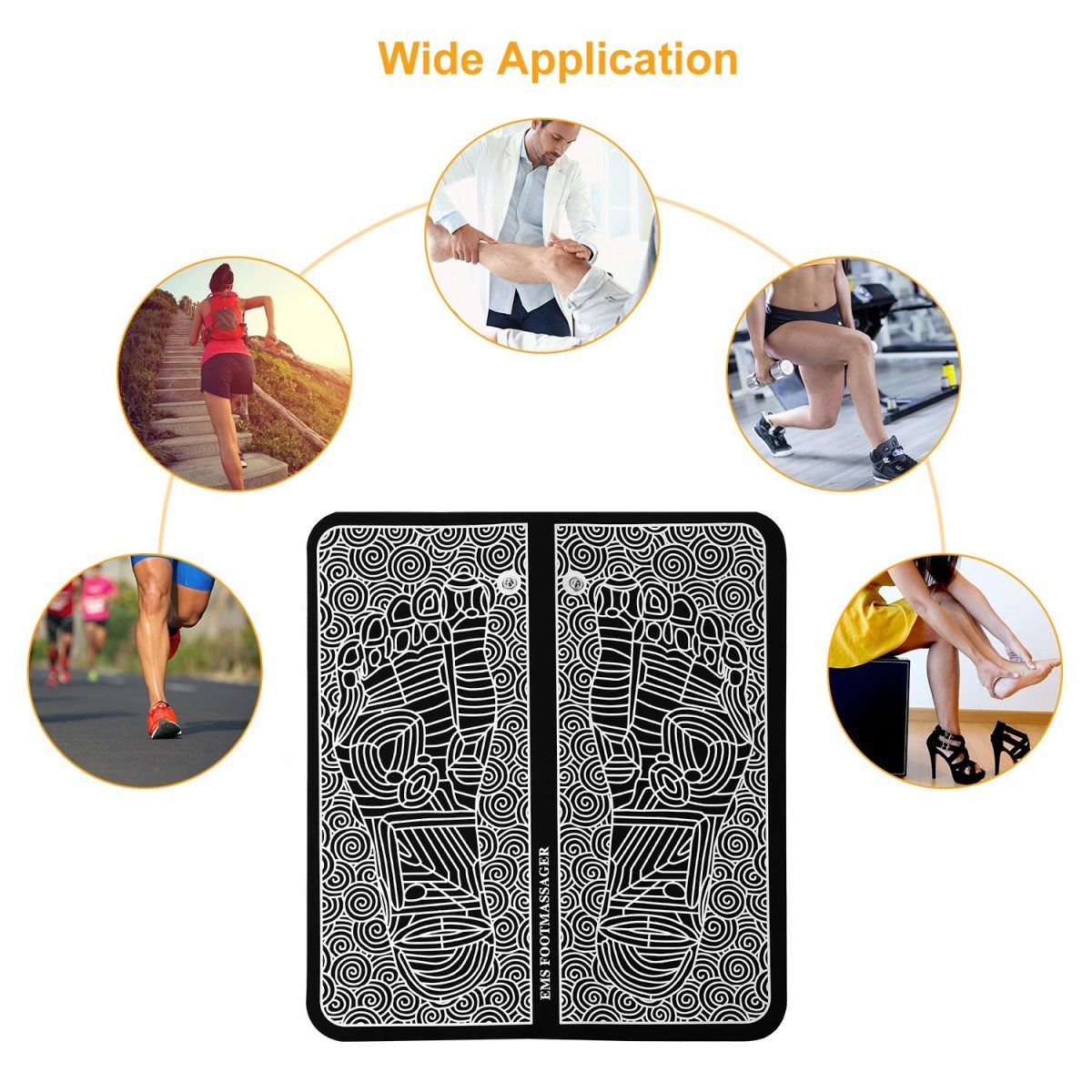 EMS Foot Massage Pad Electric Stimulator Massager Unit Rechargeable Leg Reshaping Muscle Pain Relax - Image 9