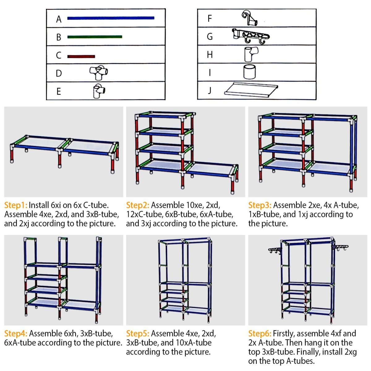 Metal Garment Rack Shoe Clothing Organizer Shelves Freestanding Multifunctional Clothes Wardrobe - Image 6