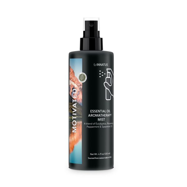 Essential Oil Aromatherapy Motivated Mist – 4oz Energizing Spray for Home, Office, & Car – Natural, Alcohol-Free Essential Oil Blend for Refreshment & Focus
