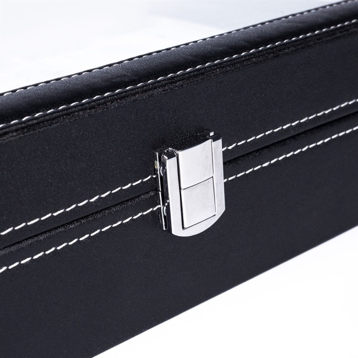 12 Compartments Top-level Opening Style Leather Watch Collection Box Black(USPS is not supported at the moment) - Image 6