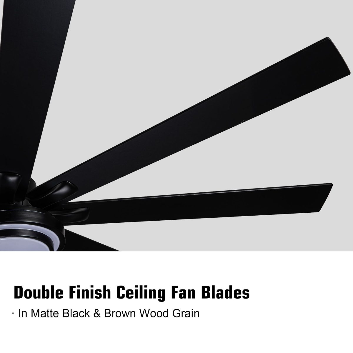 YUHAO 72 in. Indoor Black PlyWood Smart Ceiling Fan with Integrated LED, Works with Alexa/Google - Image 15