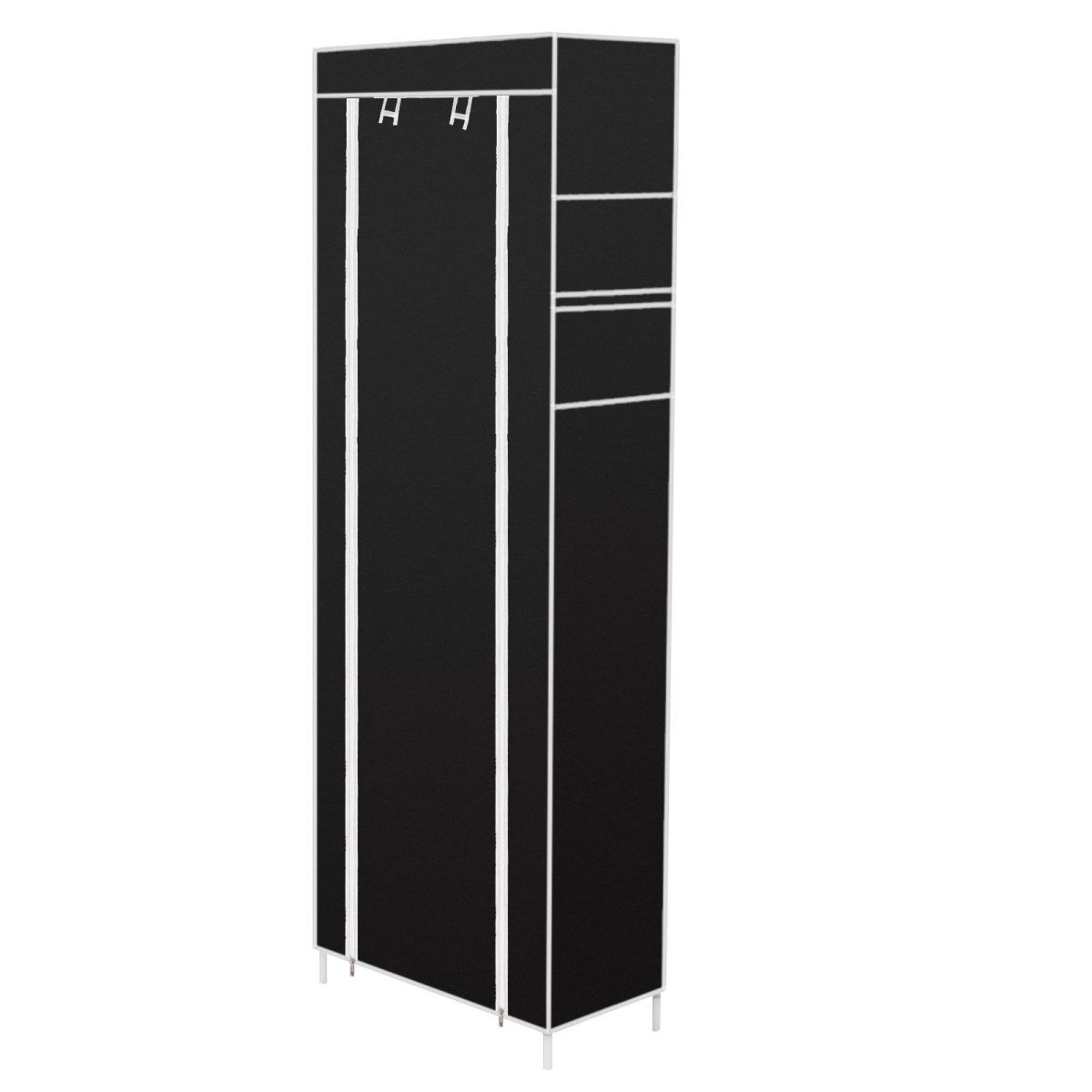 Room-saving 10-Layers 9 Lattices Non-woven Fabric Shoe Rack Black - Image 7
