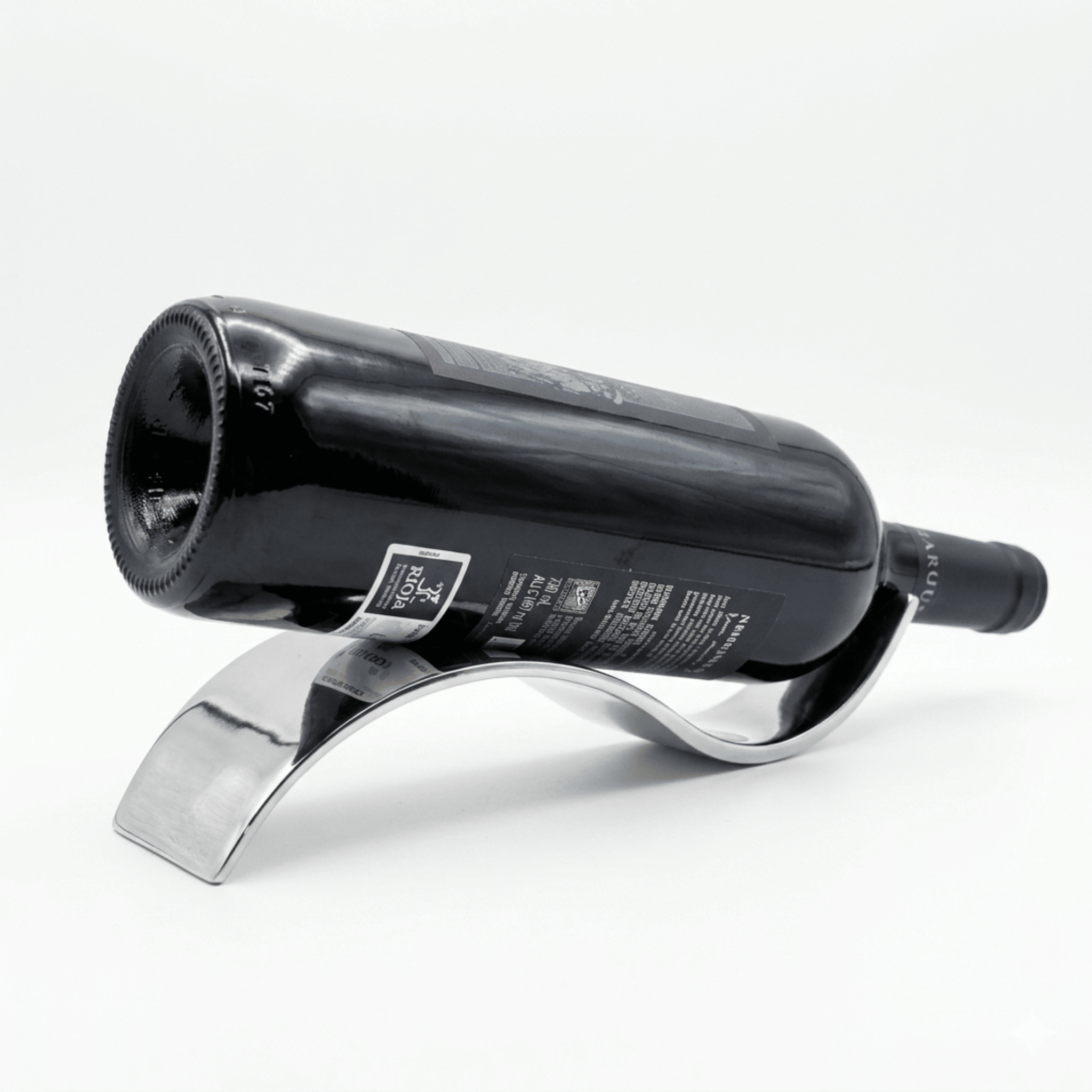 d0102hicwx7.png Choixe Minimalist Wine Bottle Holder - Modern Recycled Aluminum Wine Rack, Decorative Elegant Tabletop Countertop Single Wine Display Stand and Chic Bar Decor Accessory for Tequila, Liquor, and Drinks - Image 1