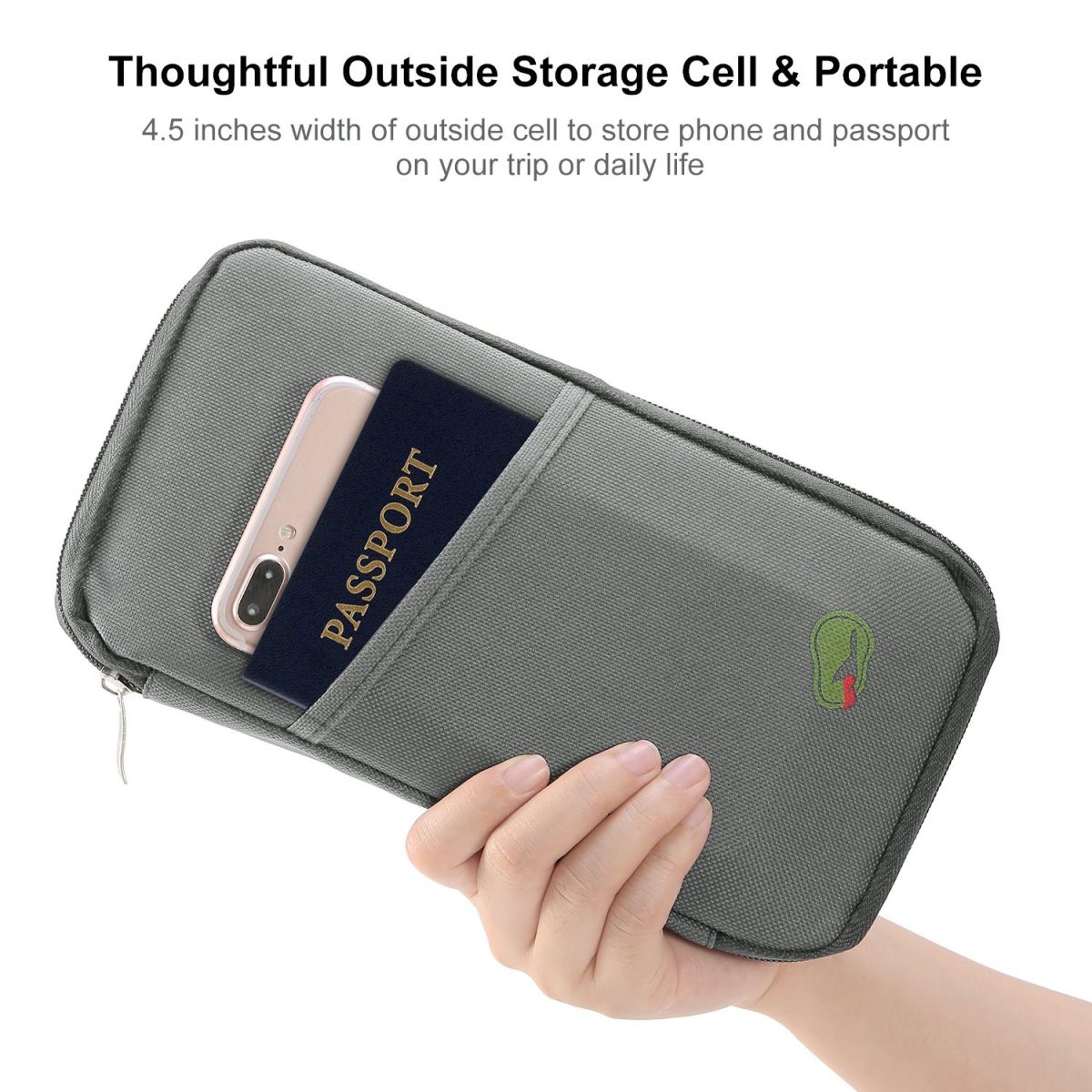 Travel Passport Wallet 12Cells Ticket ID Credit Card Holder Water Repellent Documents Phone Organizer - Image 17