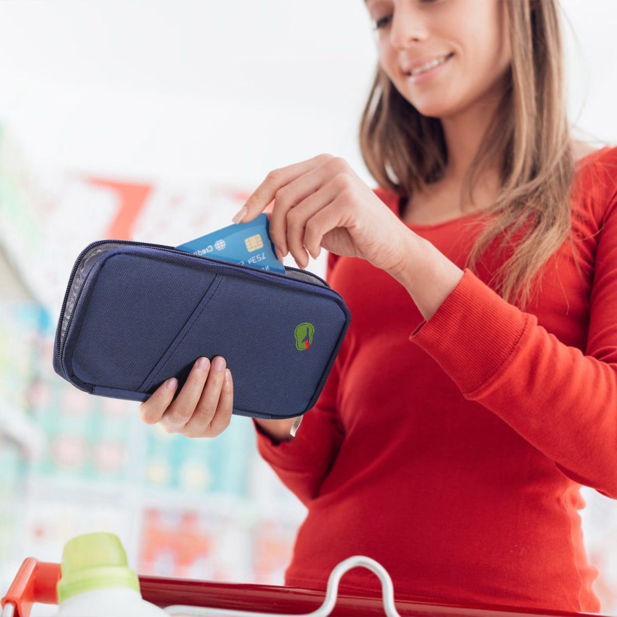 Travel Passport Wallet 12Cells Ticket ID Credit Card Holder Water Repellent Documents Phone Organizer - Image 12