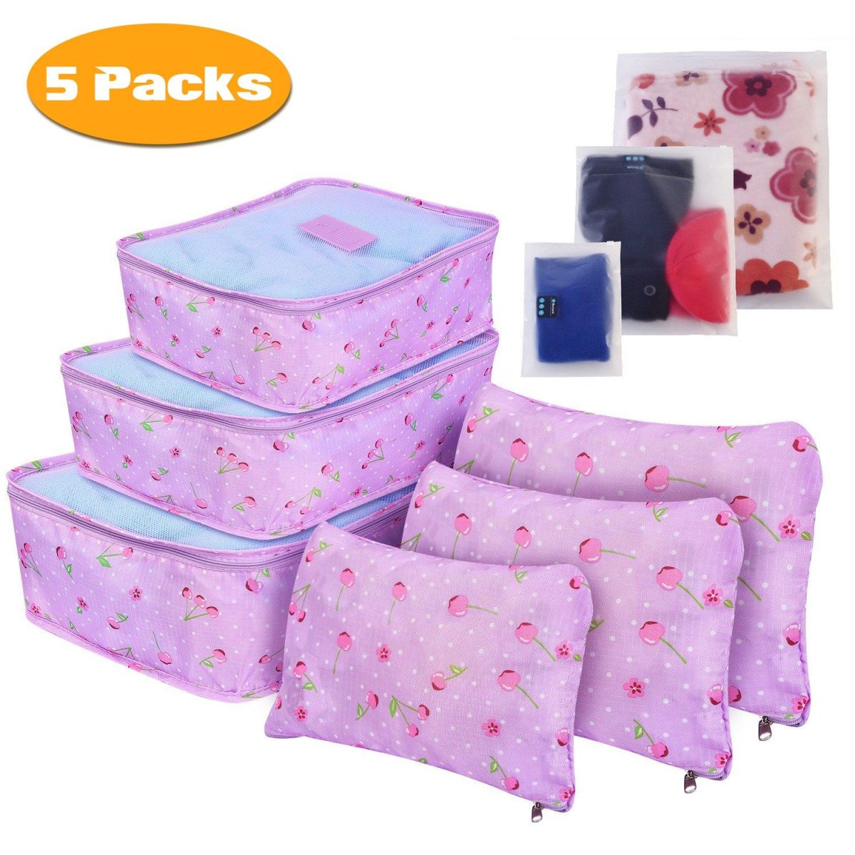 9Pcs/Set Clothes Storage Bags Water-Resistant Travel Luggage Organizer Clothing Packing Cubes for Blouse Hosiery Stocking Underwear - Image 43
